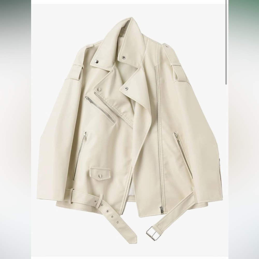 Boohoo Tan Leather Jacket